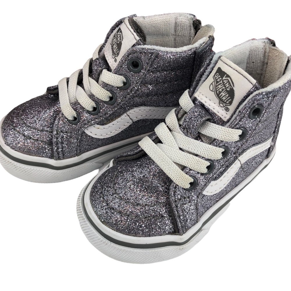 Vans Toddler Sk8-Hi zip High Top Glitter Shoe